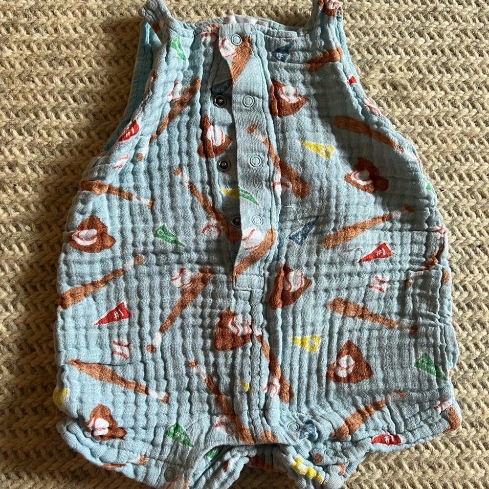Angel Dear baseball onsie romper. 3-6 months.